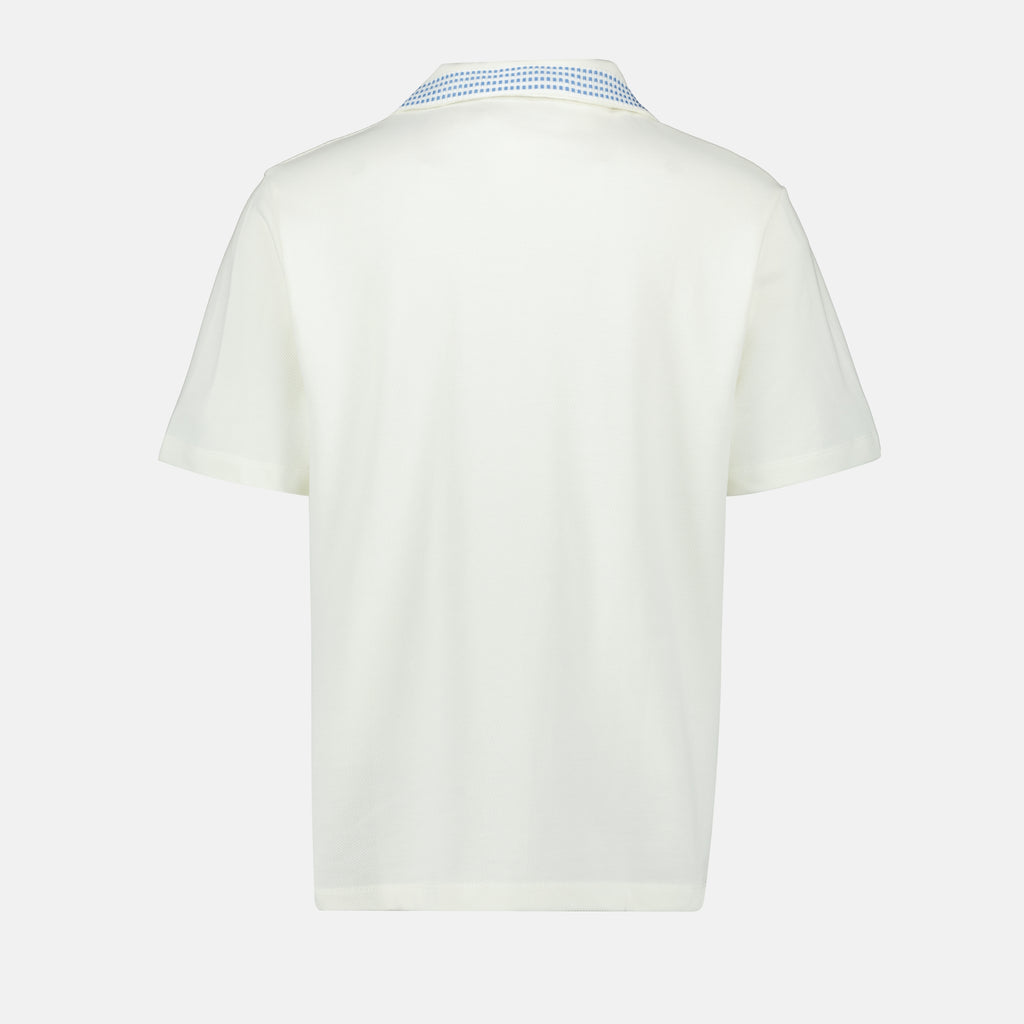 Polos Polo de algodón pique a cuadros Drole De Monsieur Blanco Homme