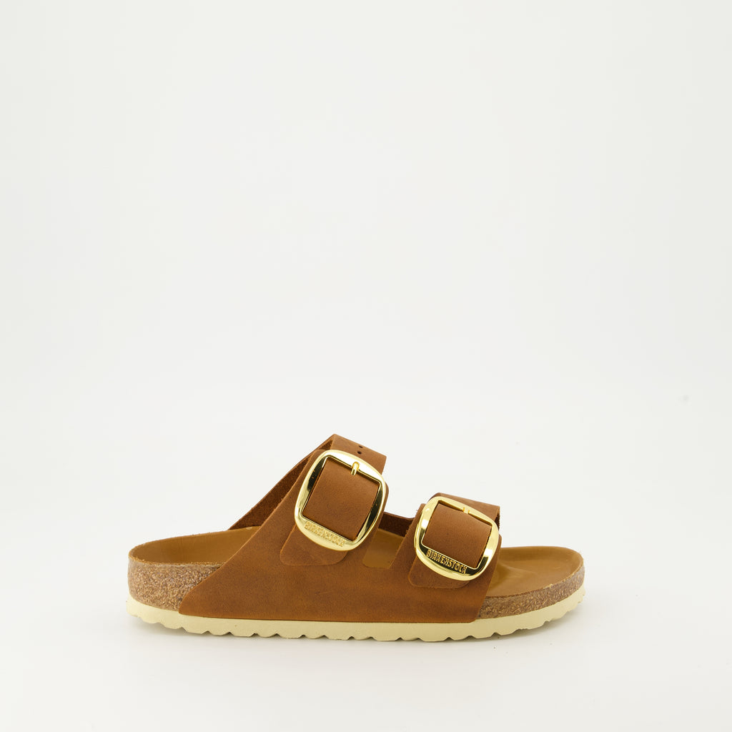 Scarpe aperte Sandali Arizona Big Buckle Birkenstock Marrone Femme