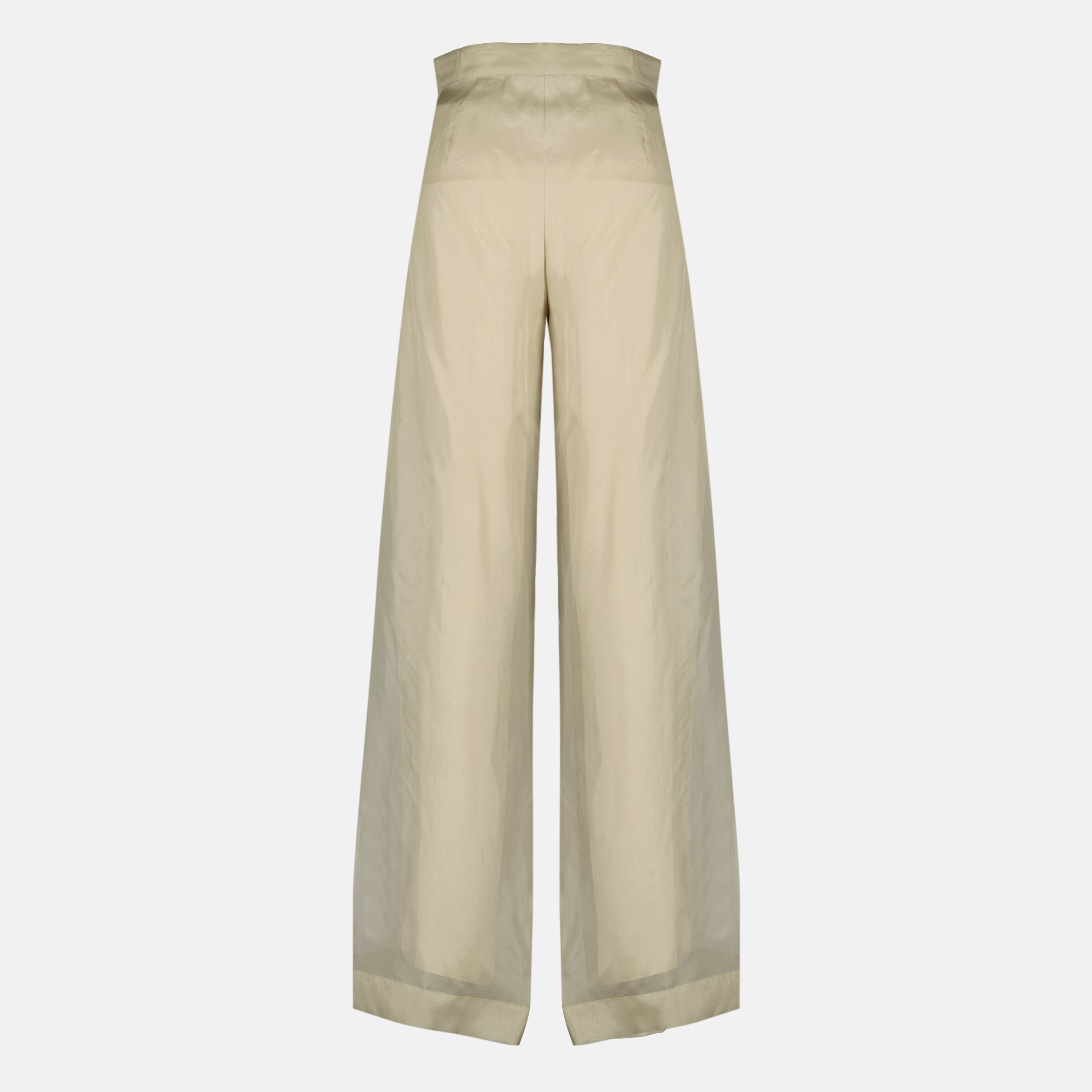 Bild des Artikels Beige Seidenorganza-Hosen von Max Mara für Damen - Frühling-Sommer 2026 - Rückansicht