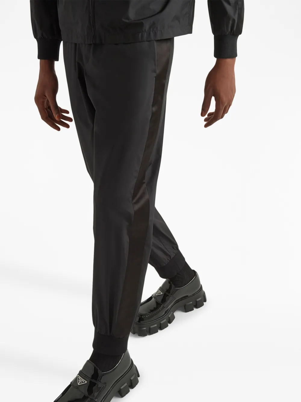 Pants Silk and Nylon Jogging Pants Prada Black Man
