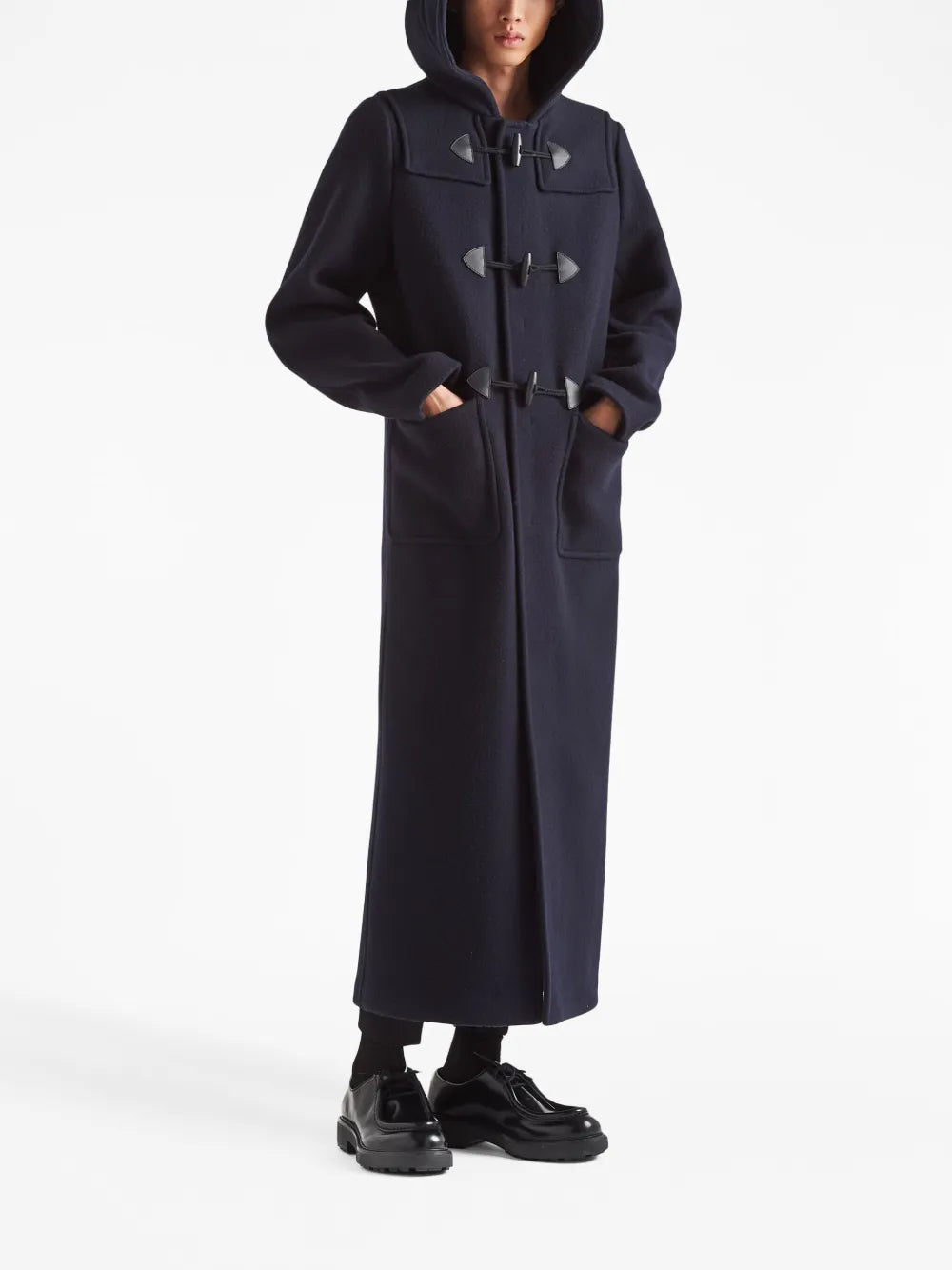 Manteaux Duffle coat en laine Prada Bleu foncé Homme