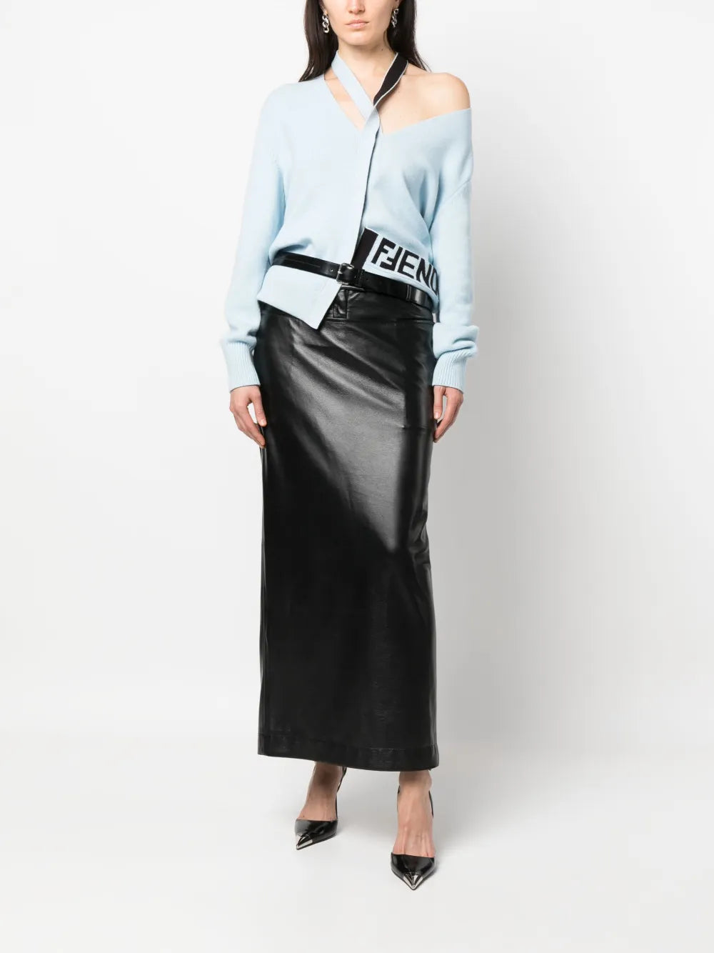 Maille Cardigan en cachemire Fendi Bleu Femme