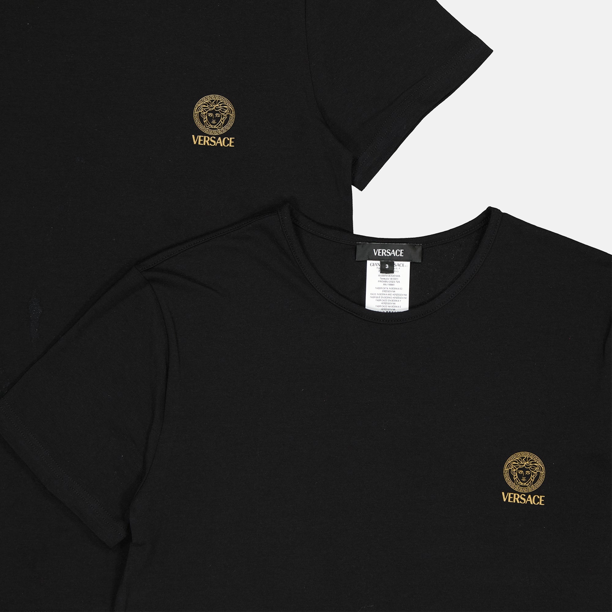 Sous-vêtements et homewear Lot de T-shirts Medusa Versace Noir Homme