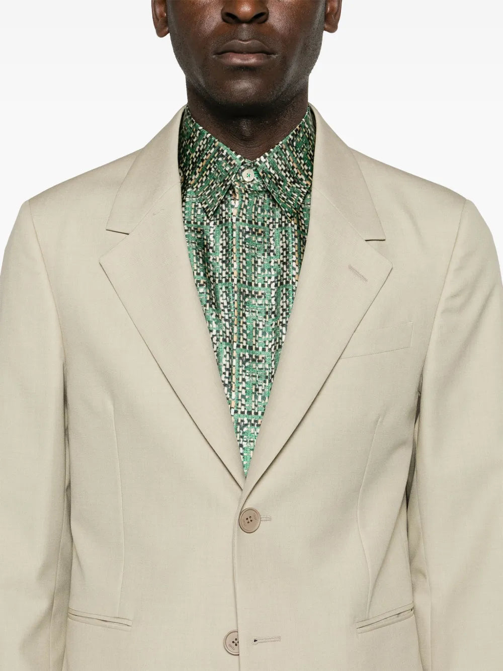 Vestes Blazer en laine Fendi Beige Homme