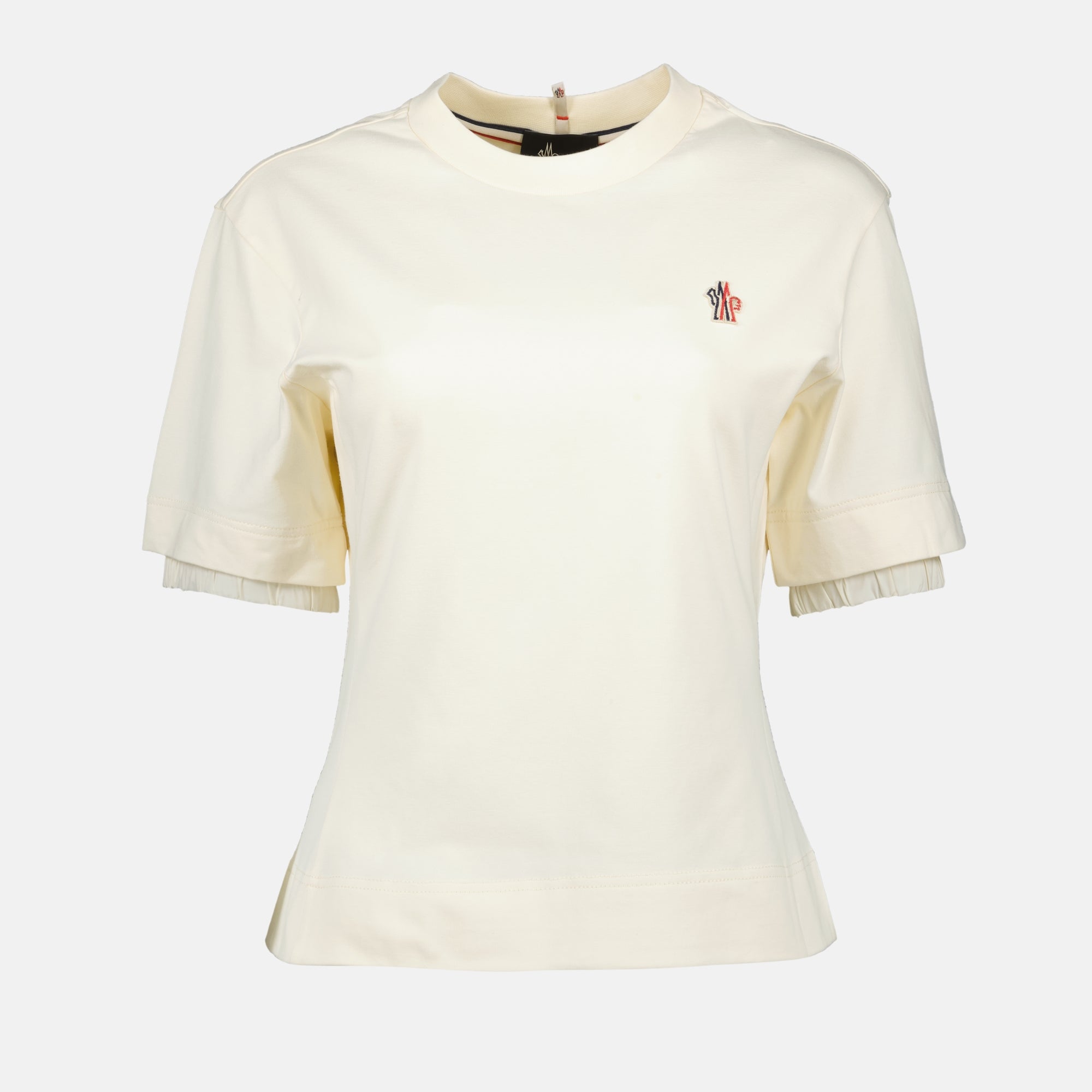 T-shirt T-shirt con Logo Moncler Grenoble Beige Femme
