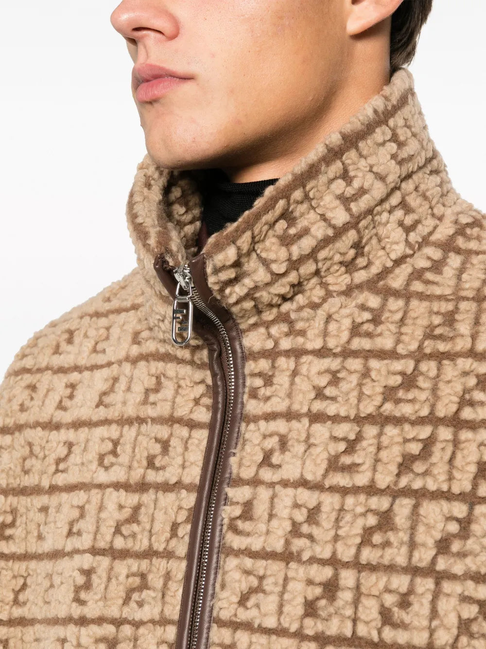Jaquetas Colete Sem Mangas Fendi Bege Homme