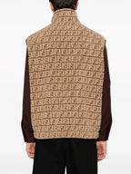 Jaquetas Colete Sem Mangas Fendi Bege Homme