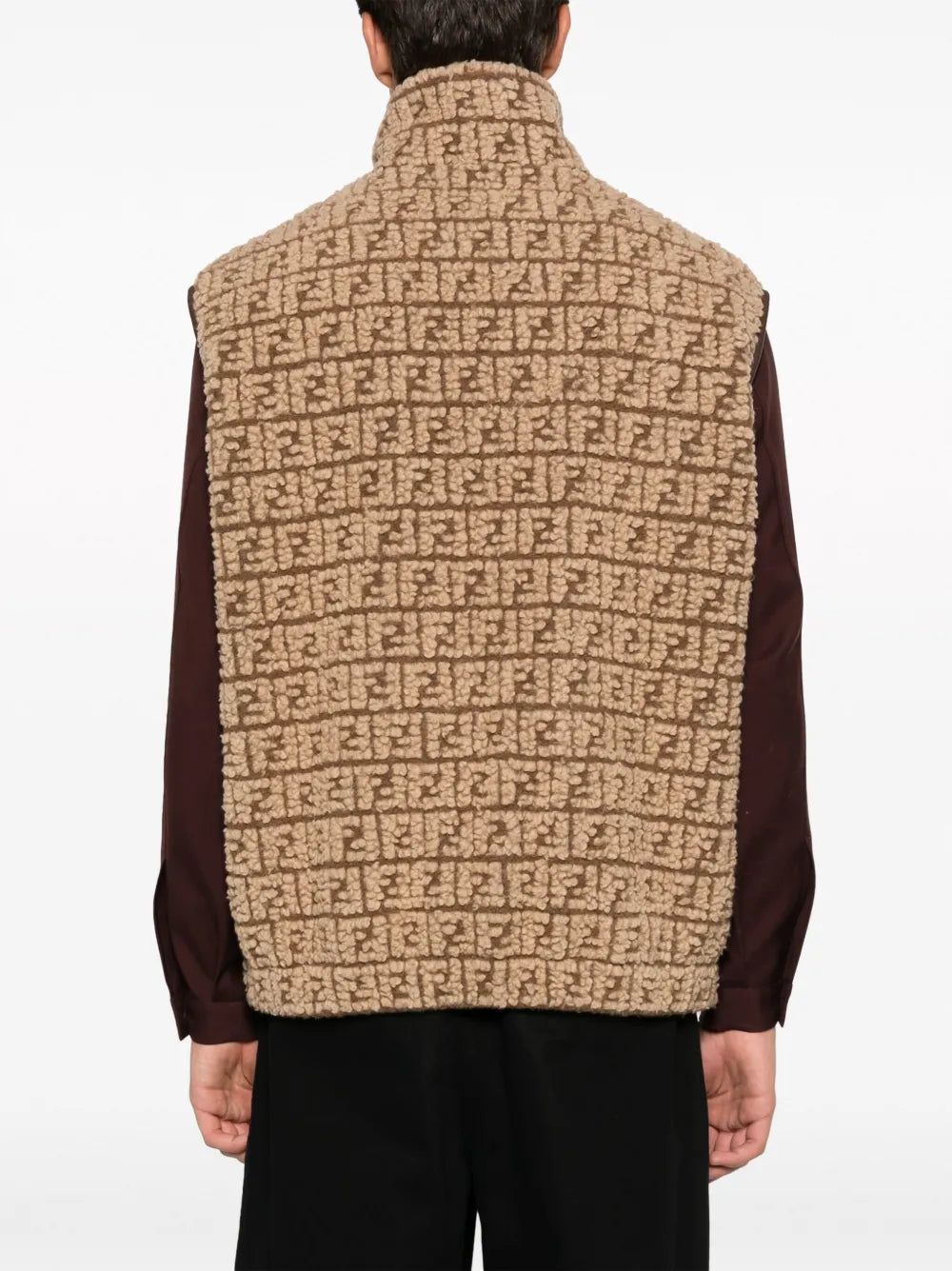 Jaquetas Colete Sem Mangas Fendi Bege Homme