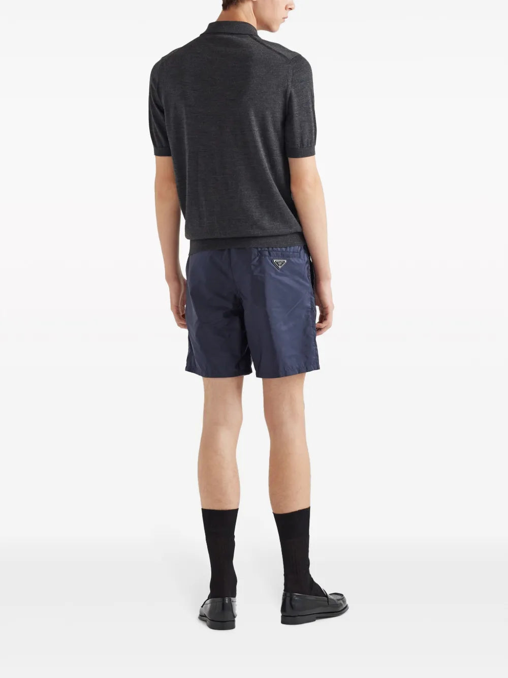 Beachwear Maillot de bain en Re-Nylon Prada Bleu Homme