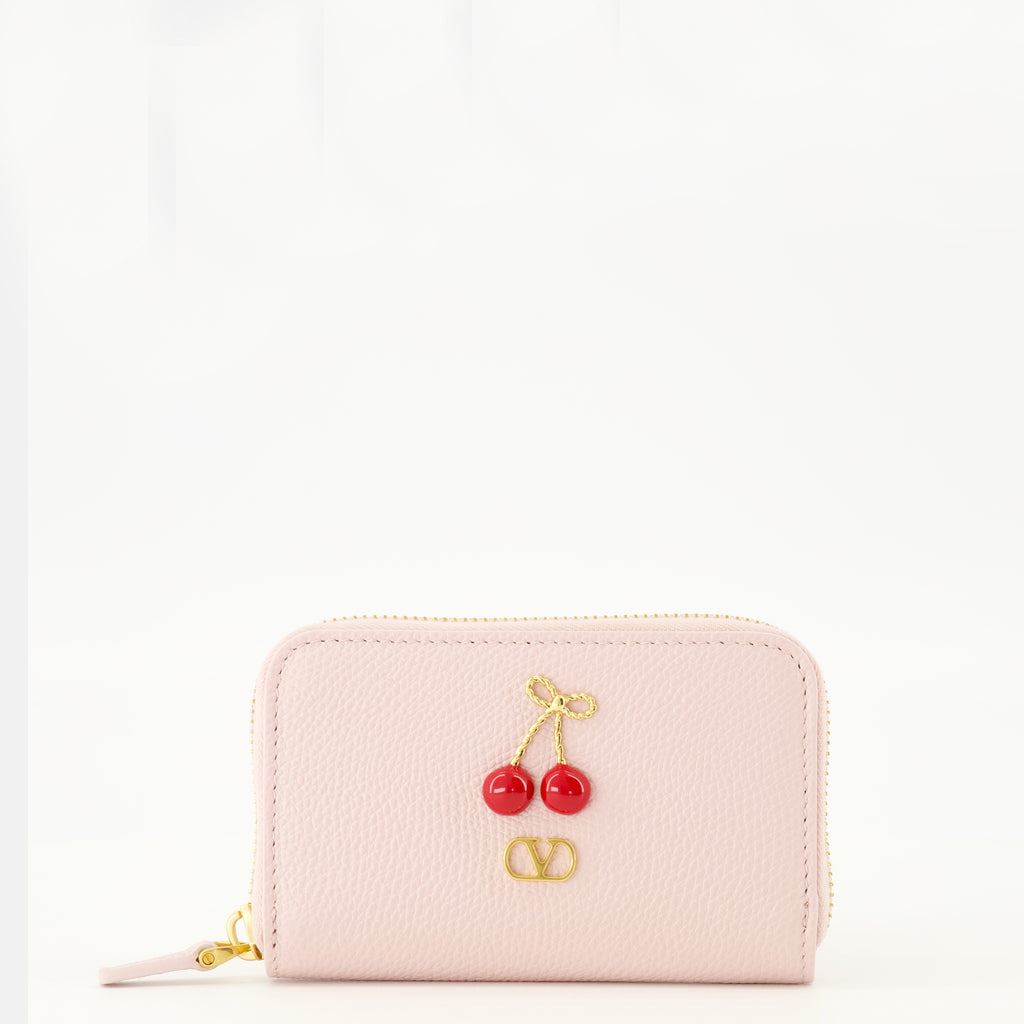 Petite maroquinerie Portafoglio Zip Cherryfic Rosa Valentino Garavani Rose Femme