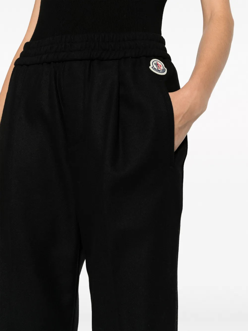Pantalones Pantalones Rectos Moncler Negro Femme