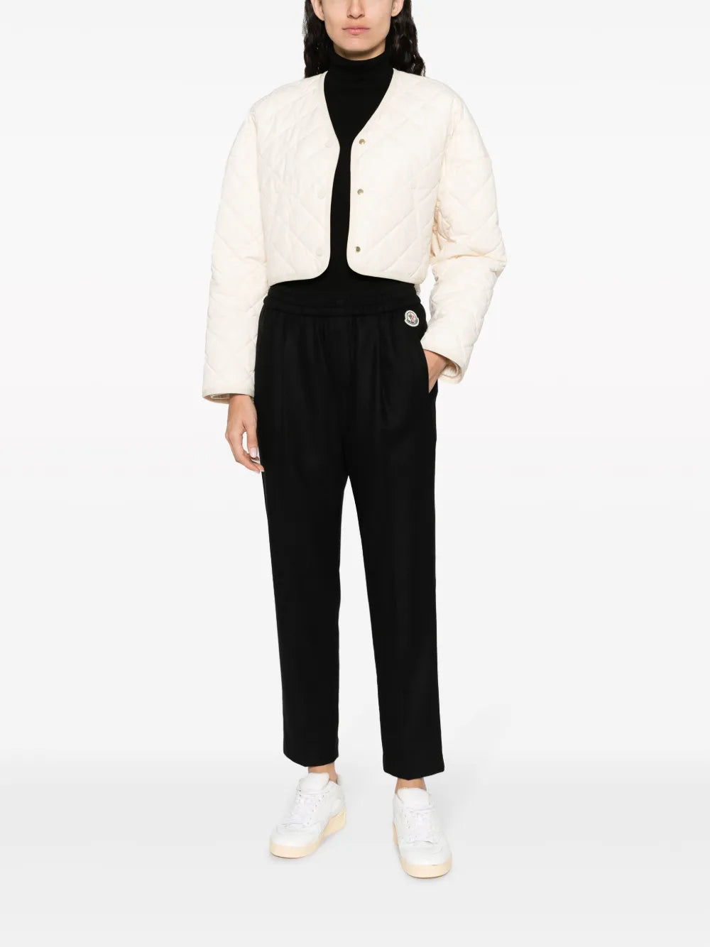 Pantalones Pantalones Rectos Moncler Negro Femme
