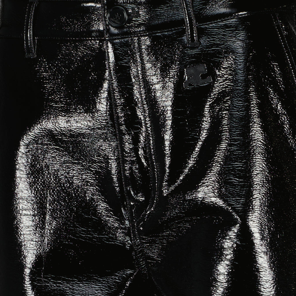 Imagem do Short Hammer em vinil preto da marca Courrèges para Mulher - Primavera-Verão 2026 - Vista Detalhada_1