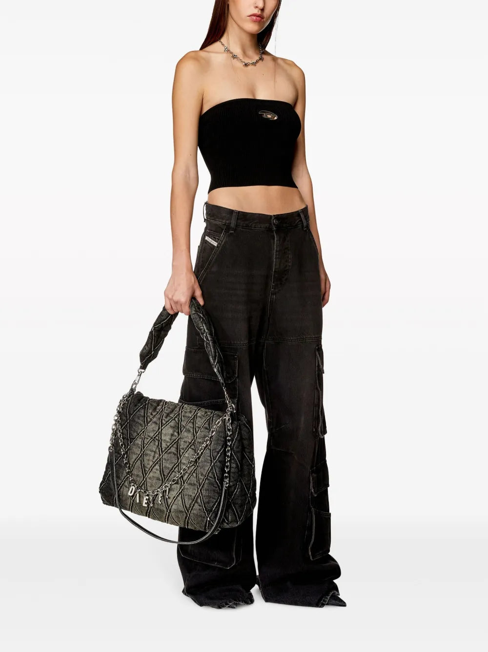 Tops Crop-top M-Clarksvillex Diesel Noir Femme