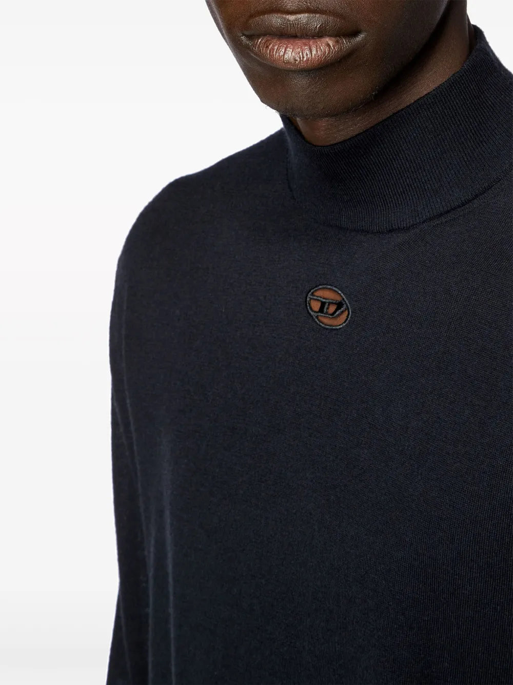 Maille Pull à col roulé en laine Diesel Noir Homme