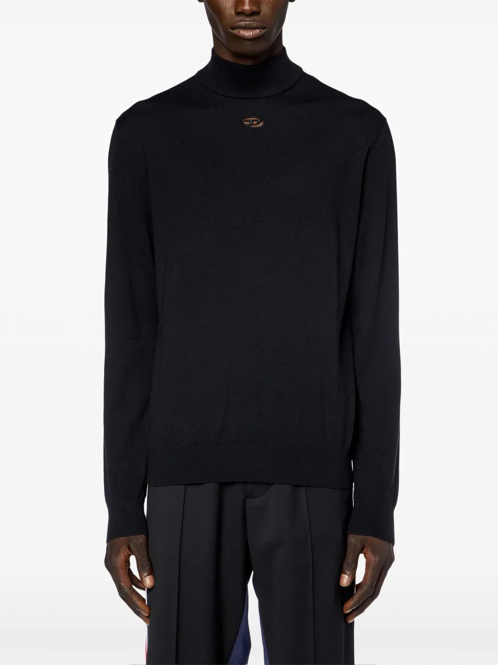 Maille Pull à col roulé en laine Diesel Noir Homme
