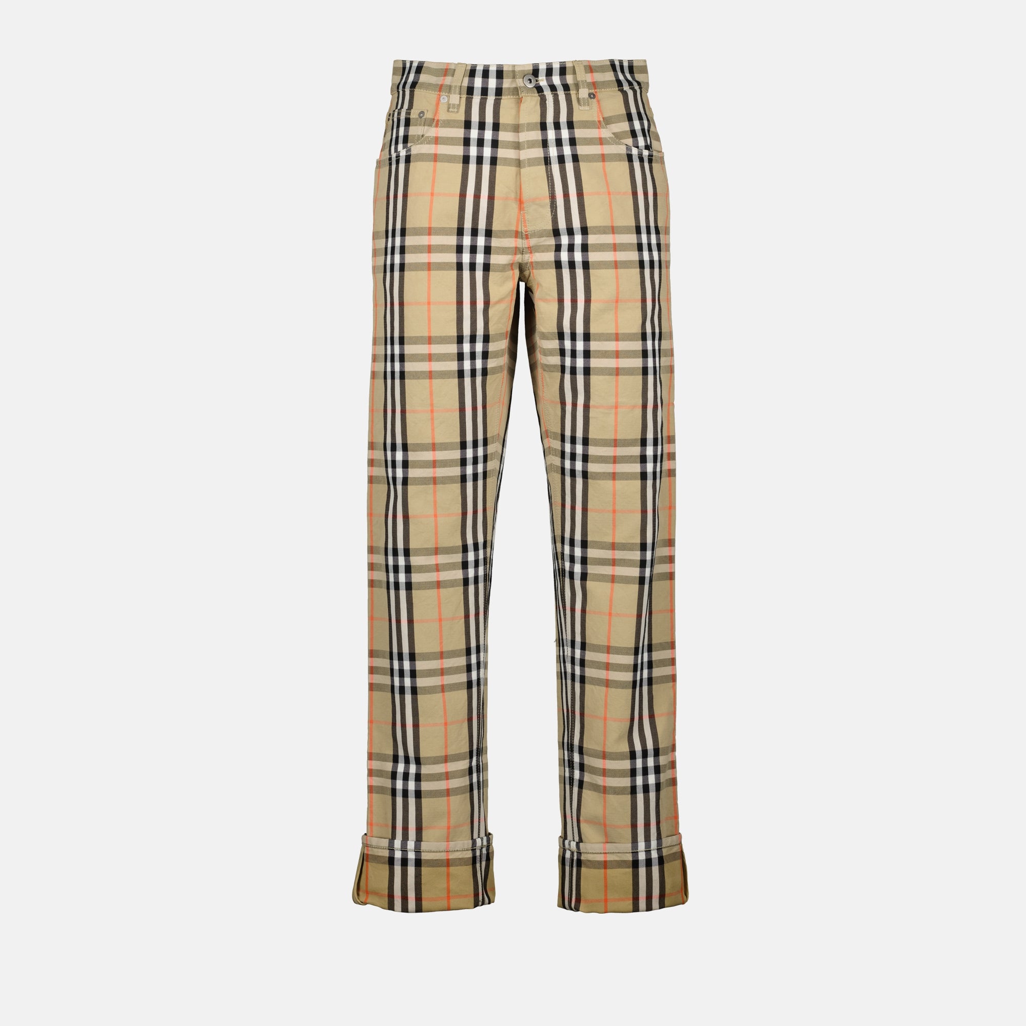 Pantalones Pantalones a cuadros Burberry Beige Homme