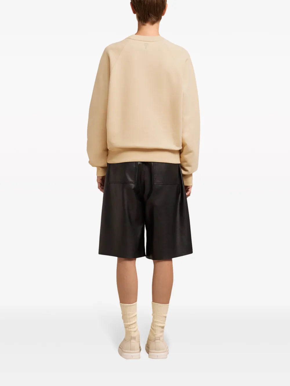 Sudaderas Sudadera Bordada Ami Ami PARIS Beige Unisexo