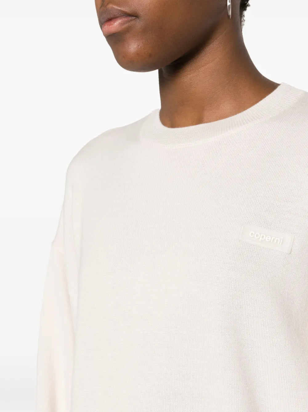 Maille Pull à logo Coperni Beige Femme