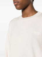 Maille Pull à logo Coperni Beige Femme