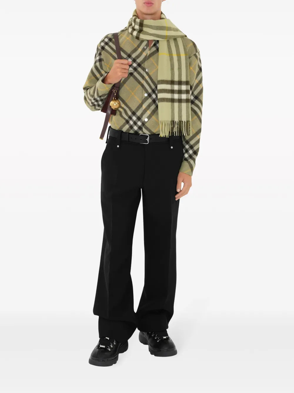 Camisas Camisa de Lã Burberry Cáqui Homme