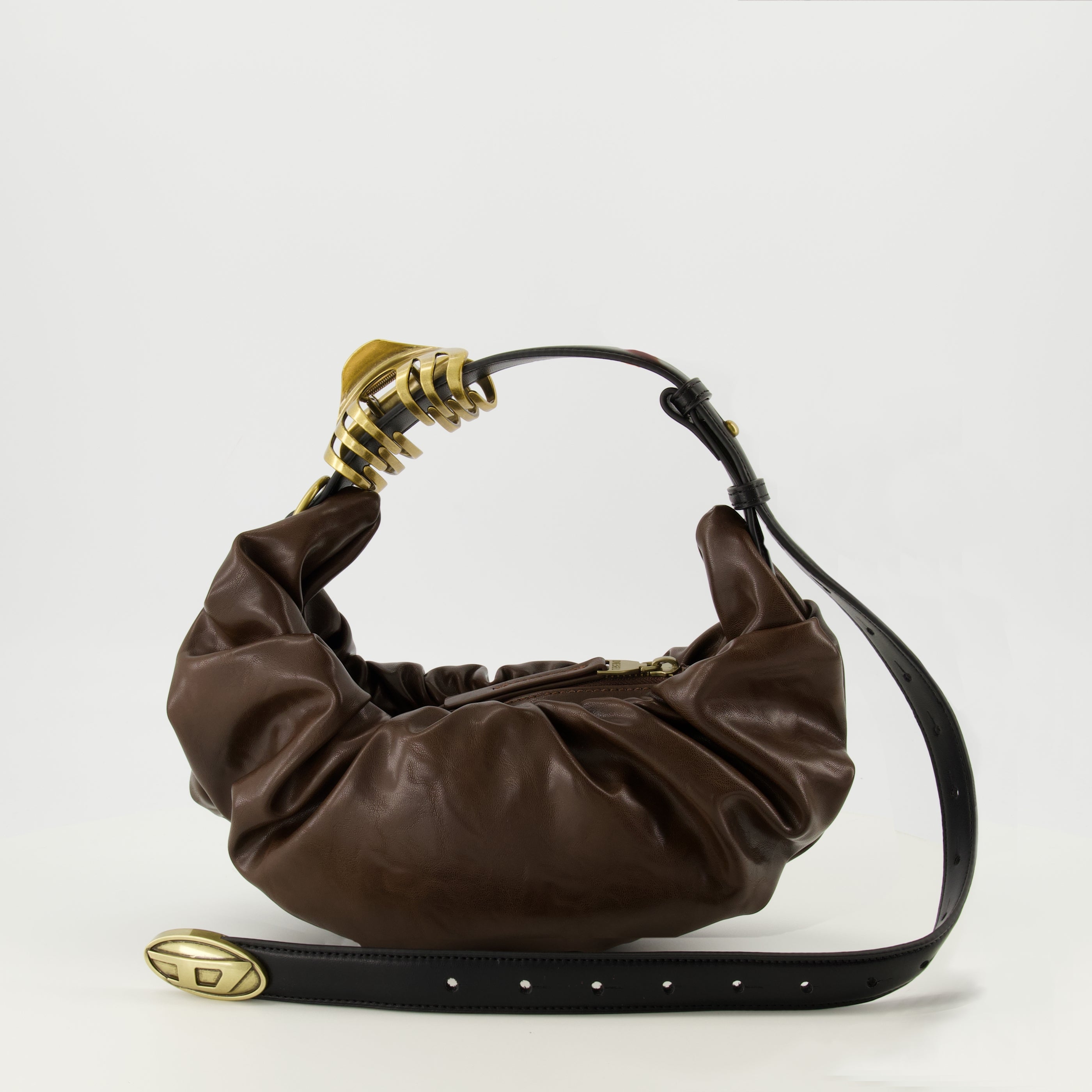 Image de l'article Sac Grab-D Hobo marron de la marque Diesel pour Femme - Saison Printemps-Été 2026 - Vue de Face