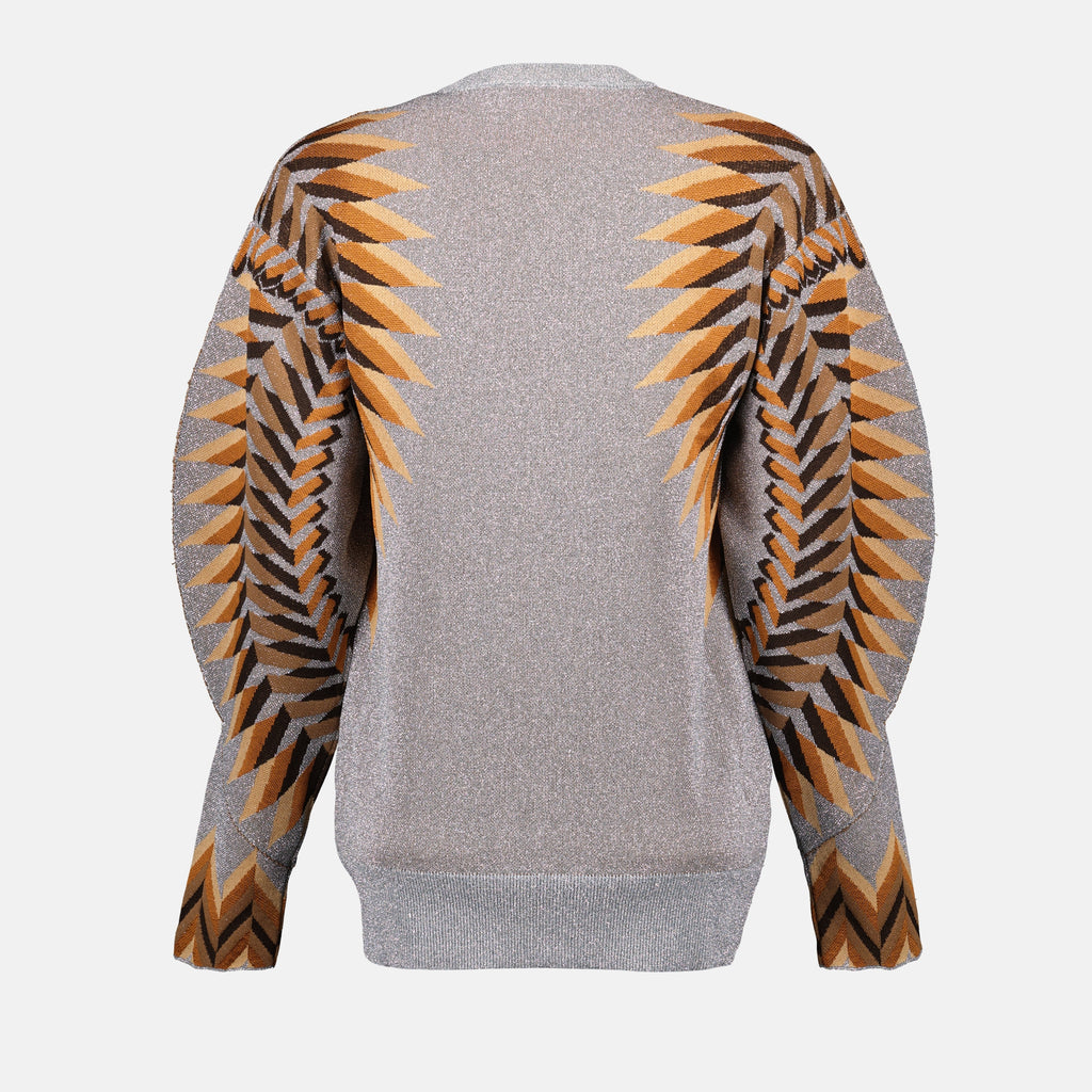 Malhas Sweater em Lurex Rabanne Prata Mulheres