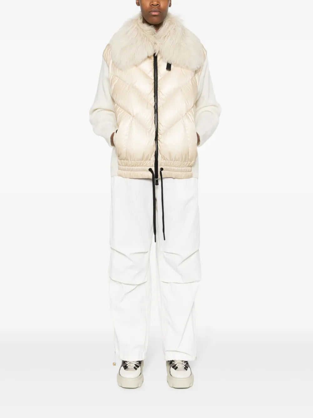 Giacche Giacca Bi-Materica Moncler Grenoble Beige Femme