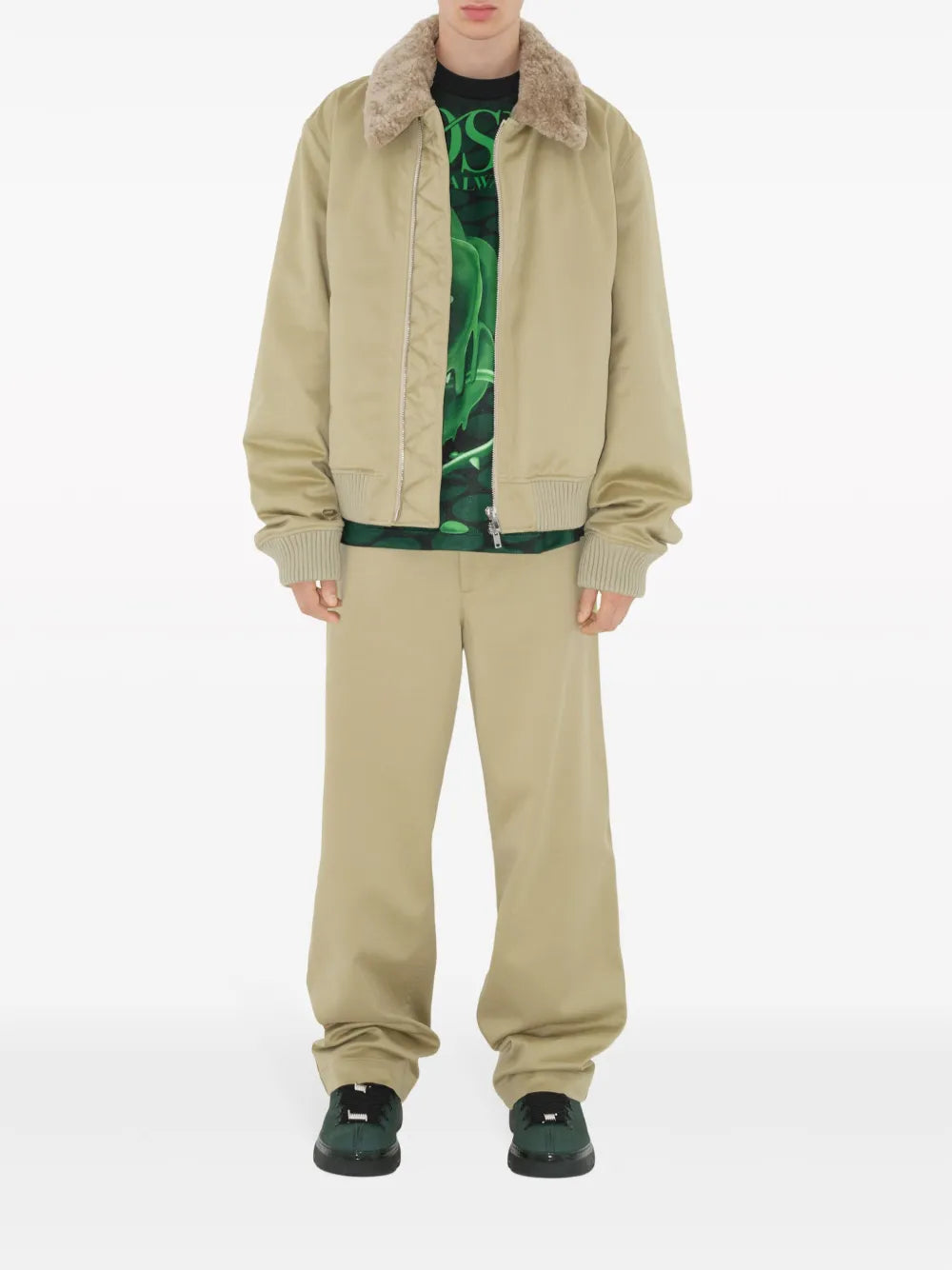 ジャケット ボンバージャケット Burberry カーキ Homme