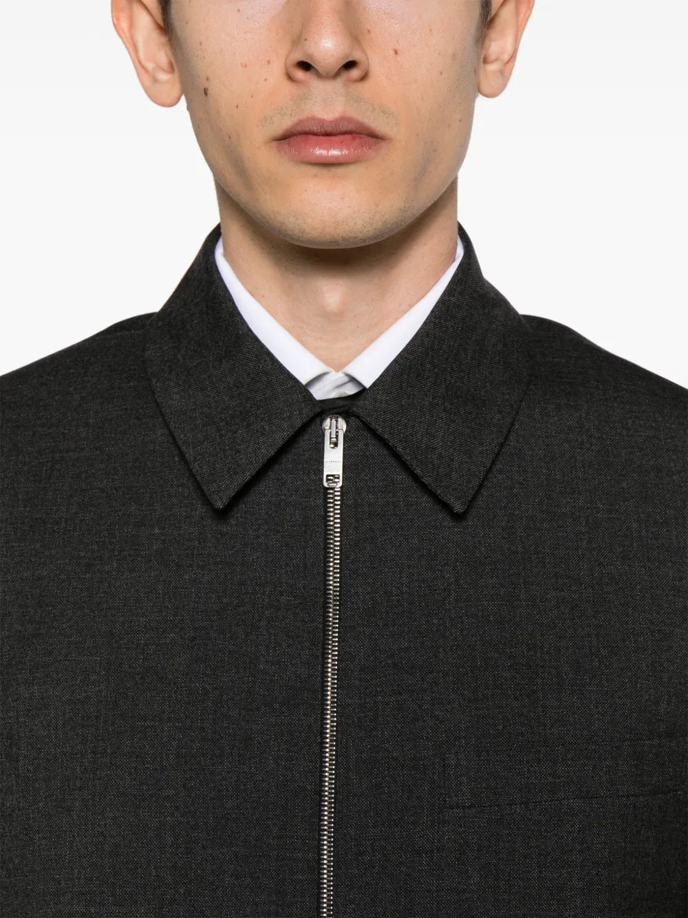 Vestes Veste zippée en laine Givenchy Gris Homme