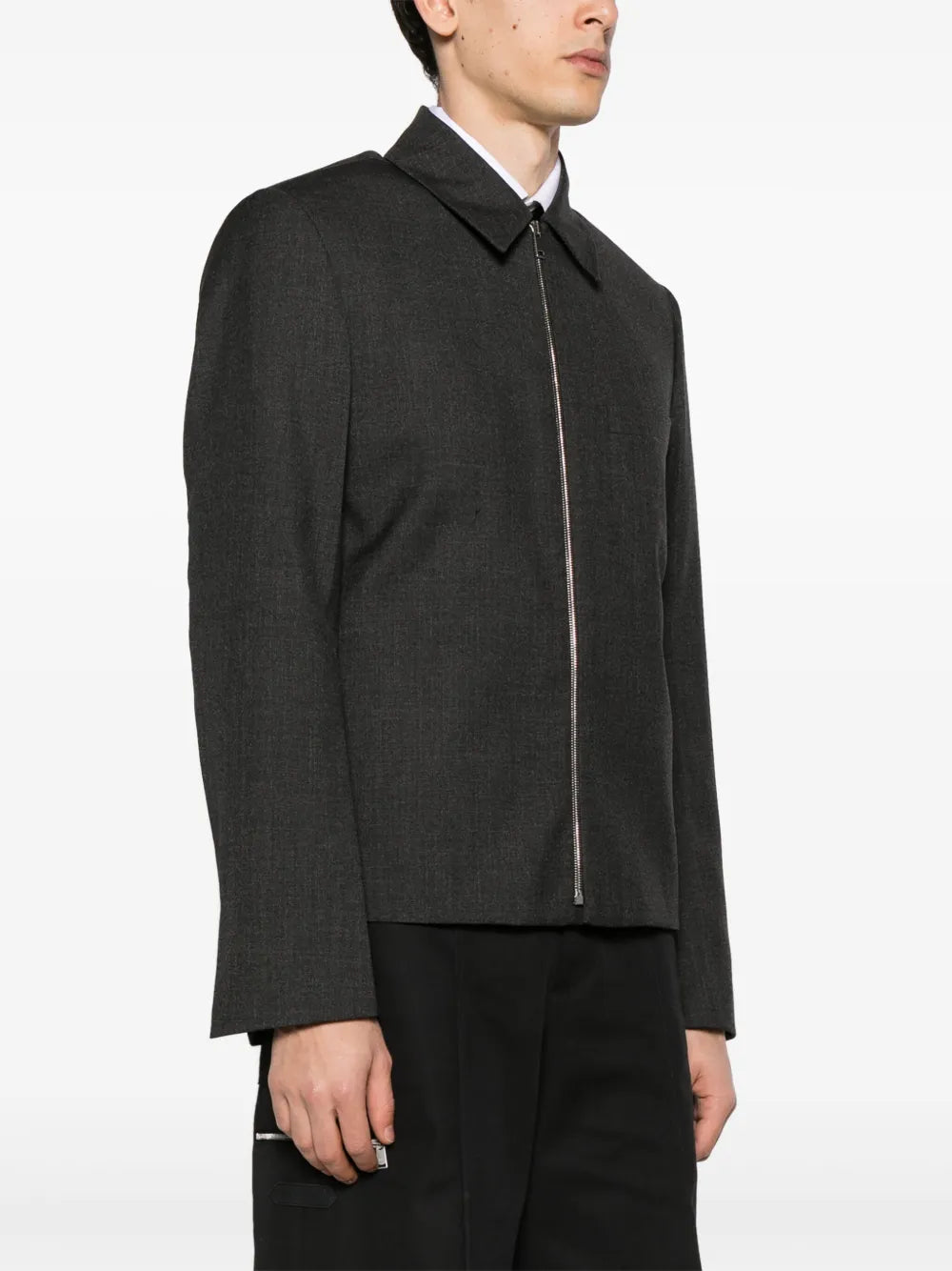 Vestes Veste zippée en laine Givenchy Gris Homme