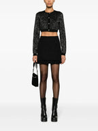 Maille Cardigan Barocco en lurex Versace Noir Femme