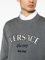 Prendas de punto Suéter Versace Milano Versace Gris Homme