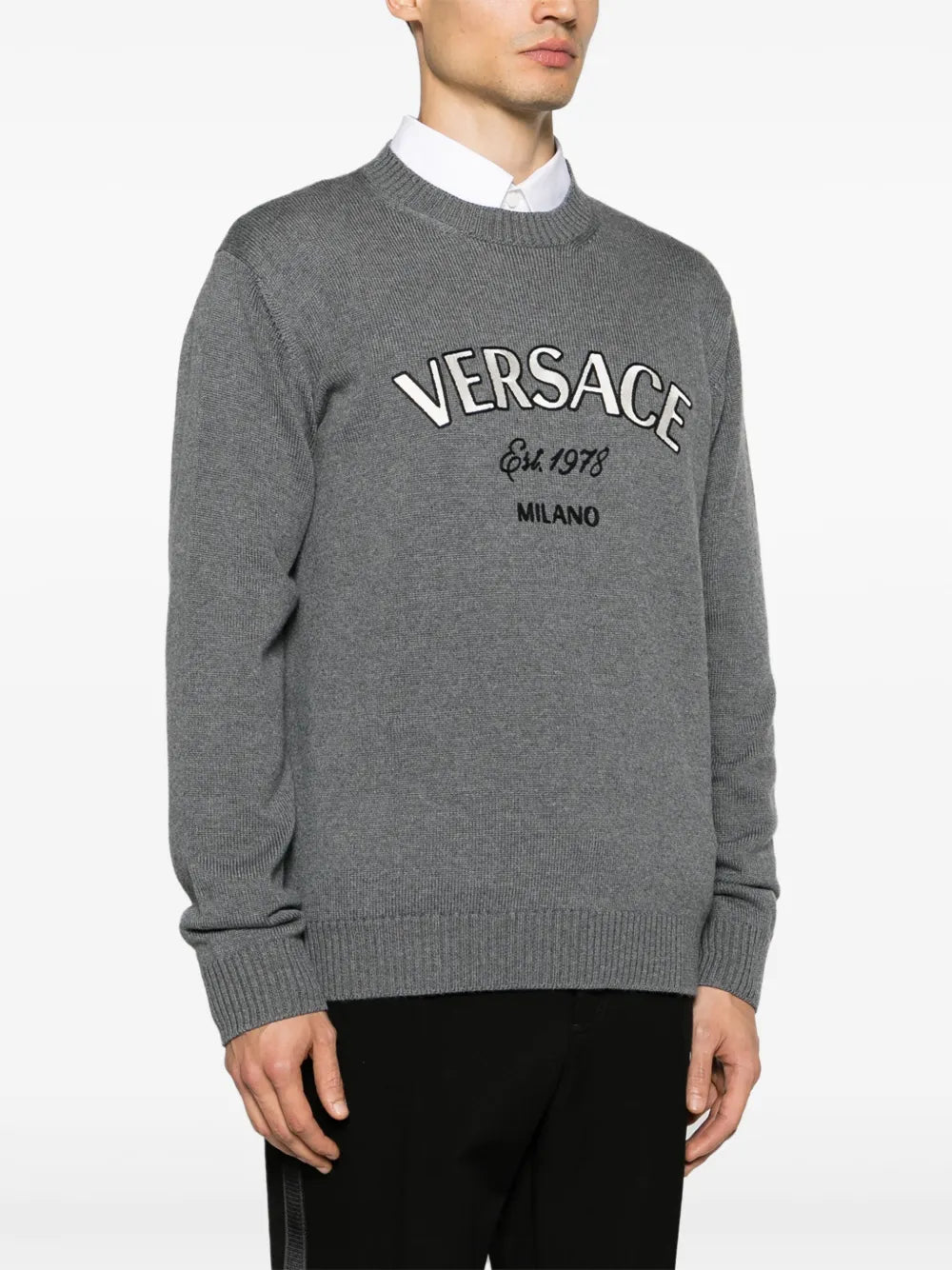 Prendas de punto Suéter Versace Milano Versace Gris Homme