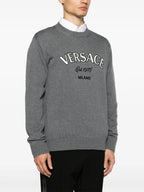 Prendas de punto Suéter Versace Milano Versace Gris Homme
