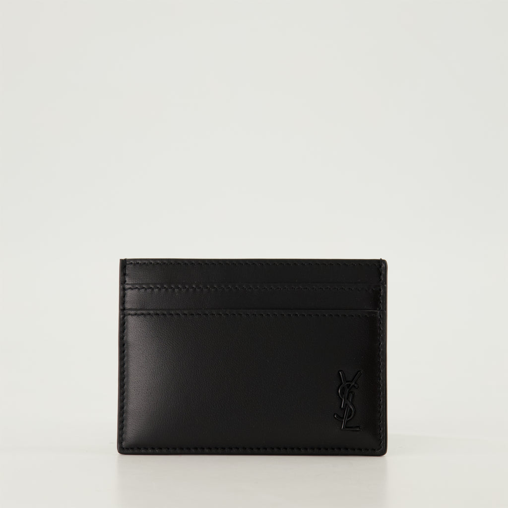 Small leather goods Tiny Cassandre Card Holder Saint Laurent Black Homme