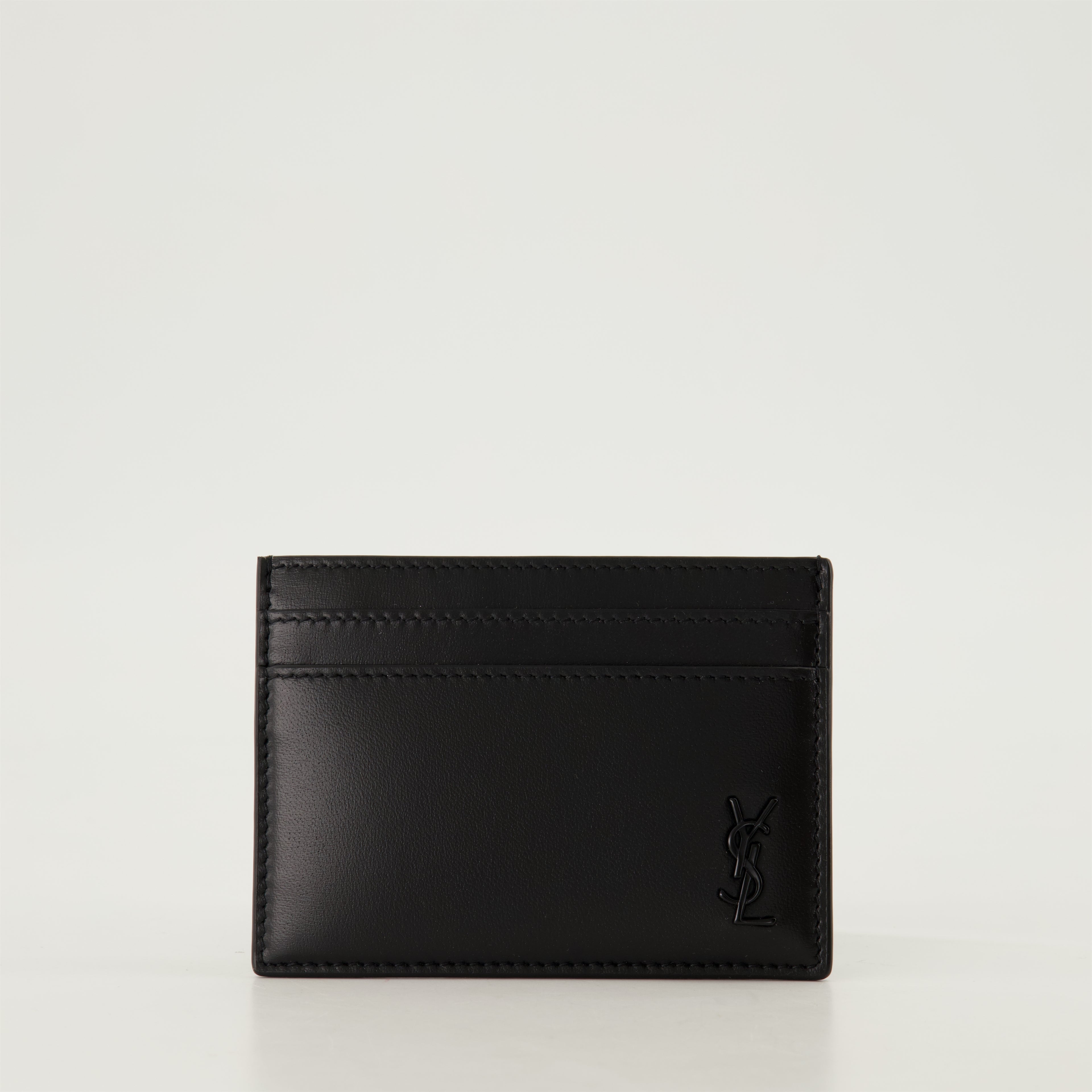 スモールレザーグッズ タイニーカサンドルカードホルダー Saint Laurent 黒 Homme