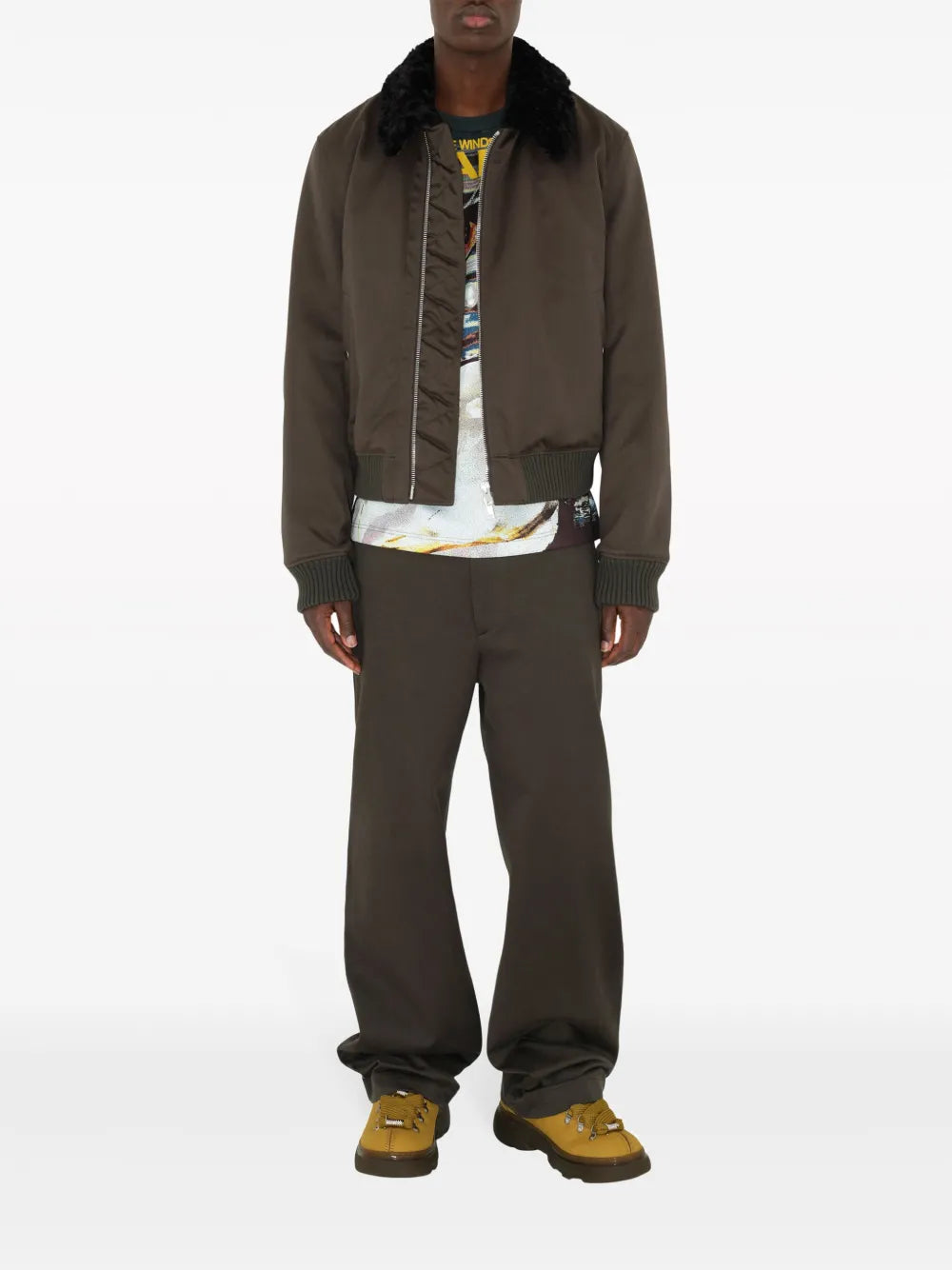 Pants Cotton Satin Pants Burberry Brown Man