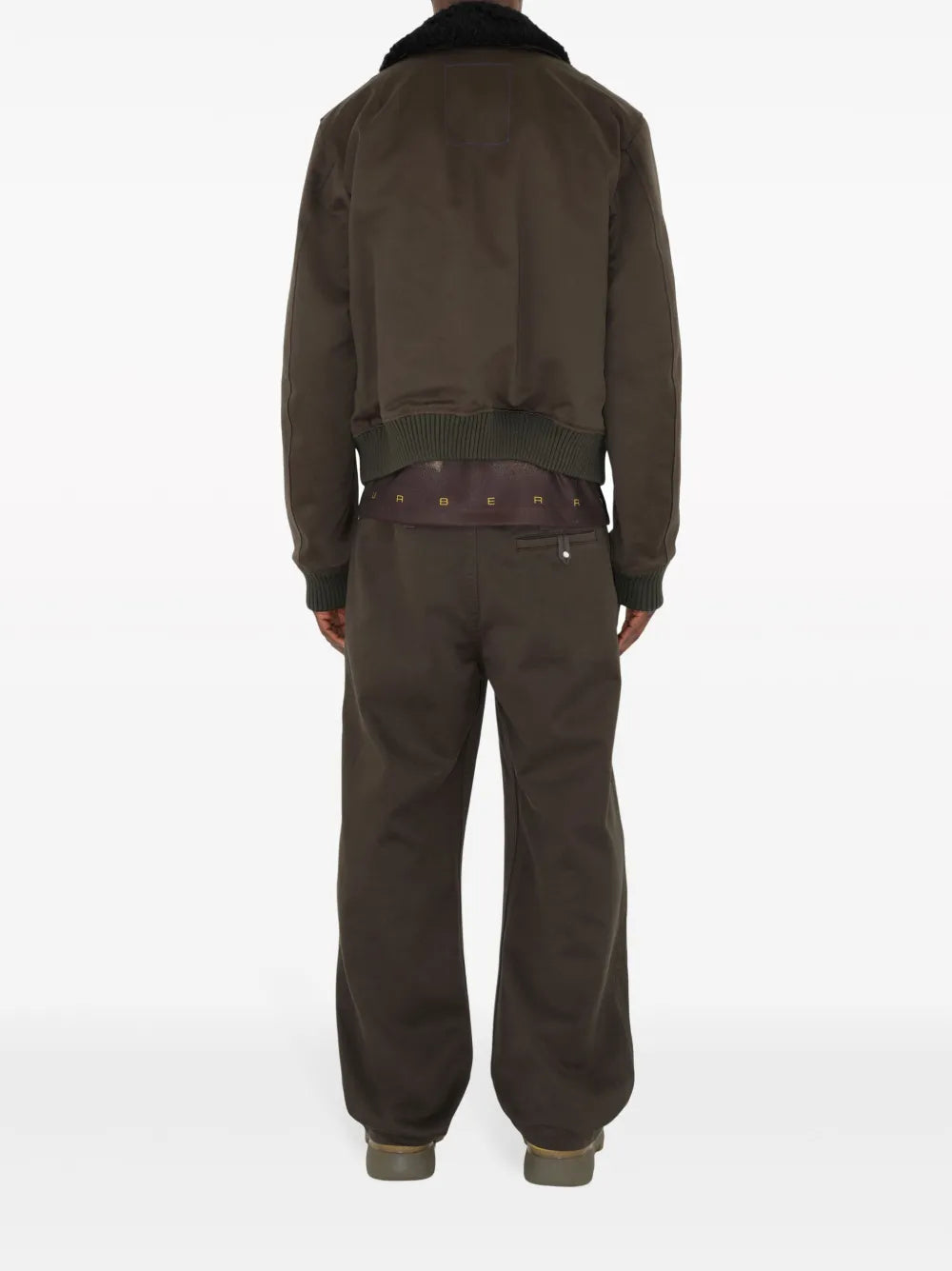 Pants Cotton Satin Pants Burberry Brown Man
