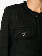 Vestes Cardigan en tweed Versace Noir Femme