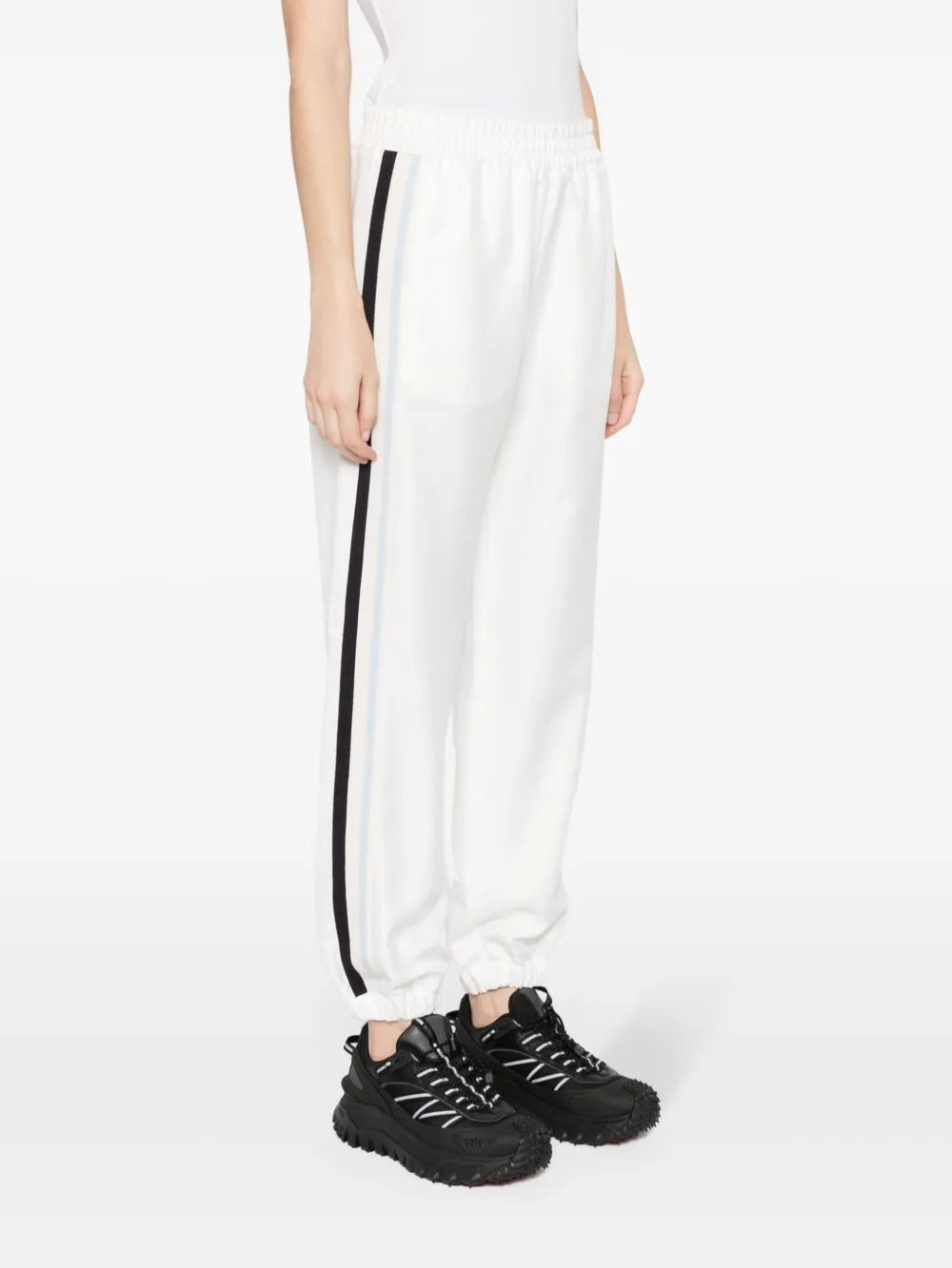 Pantalons Pantalon jogging à logo Moncler Blanc Femme