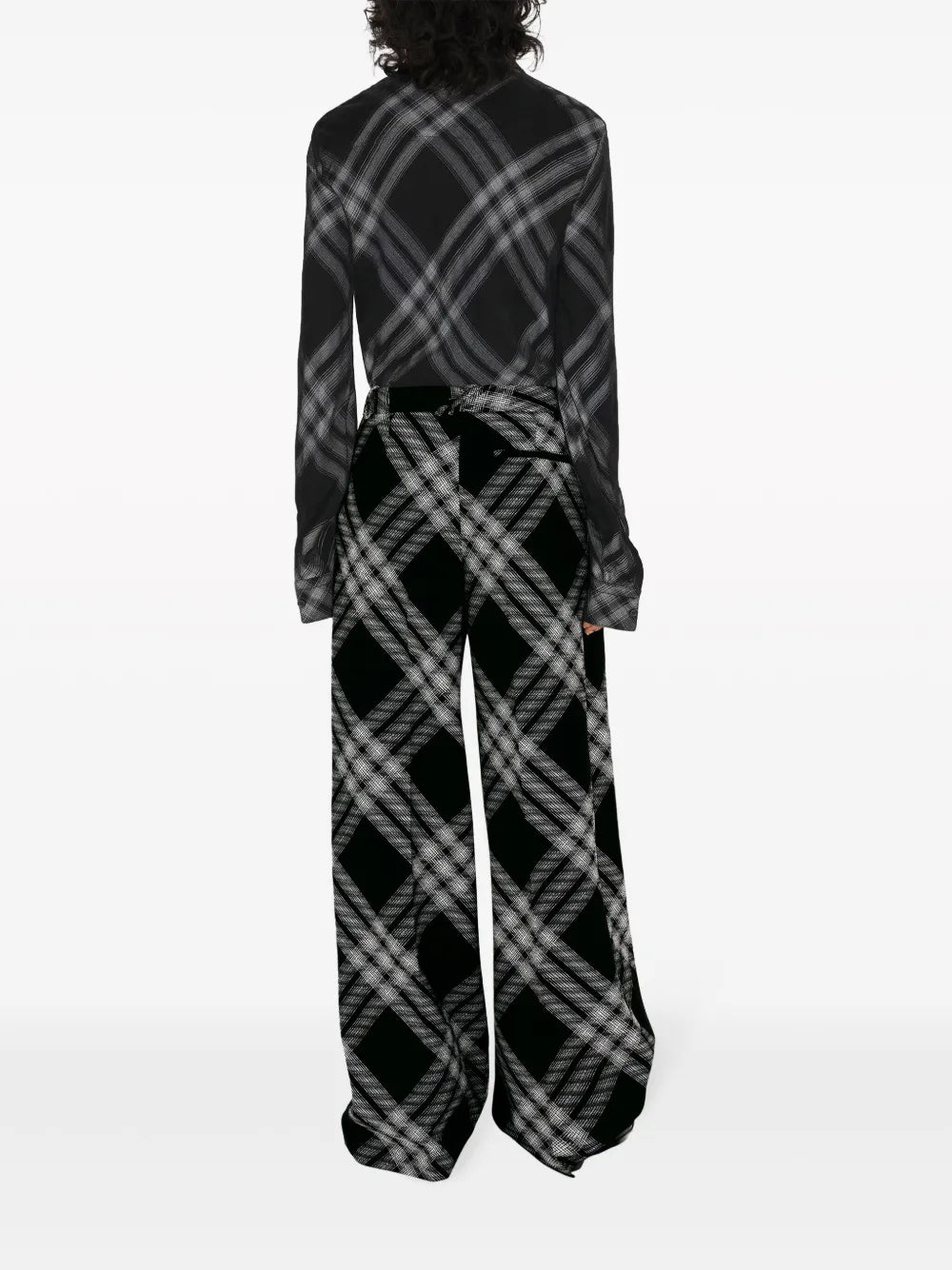 Pants Checked Pants Burberry Black Women