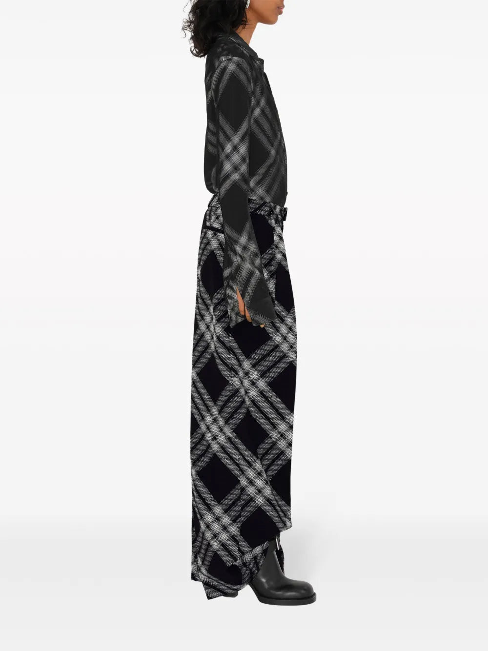 Pants Checked Pants Burberry Black Women