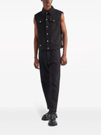 ジャケット ノースリーブデニムジャケット Prada 黒 Homme