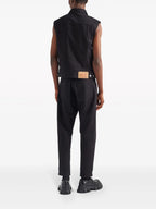 ジャケット ノースリーブデニムジャケット Prada 黒 Homme