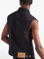 ジャケット ノースリーブデニムジャケット Prada 黒 Homme