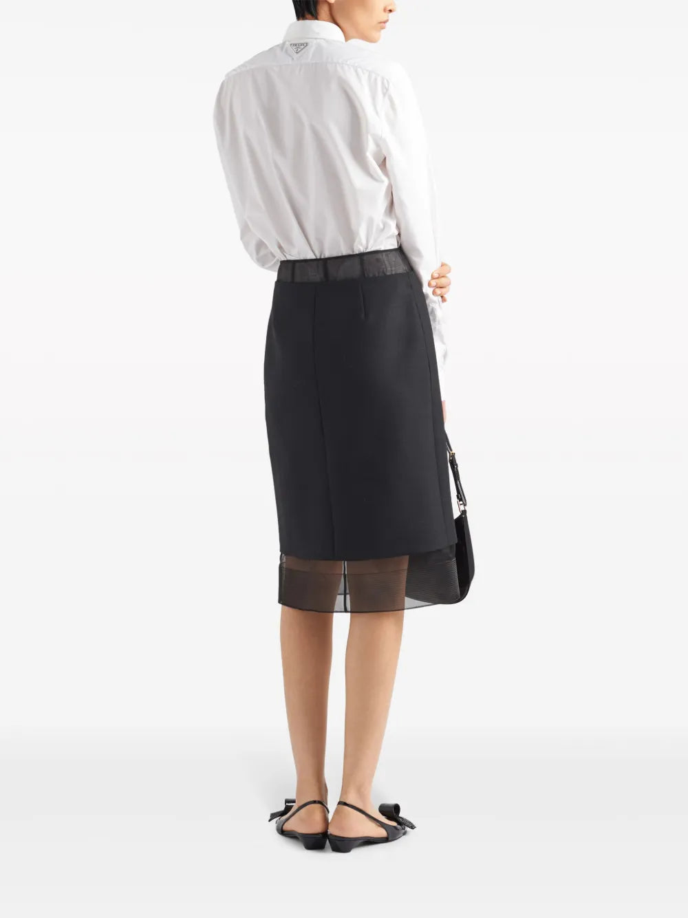 Röcke Woll- und Crinoline-Rock Prada Schwarz Femme