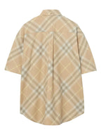 Camisas Camisa Xadrez Burberry Bege Homme