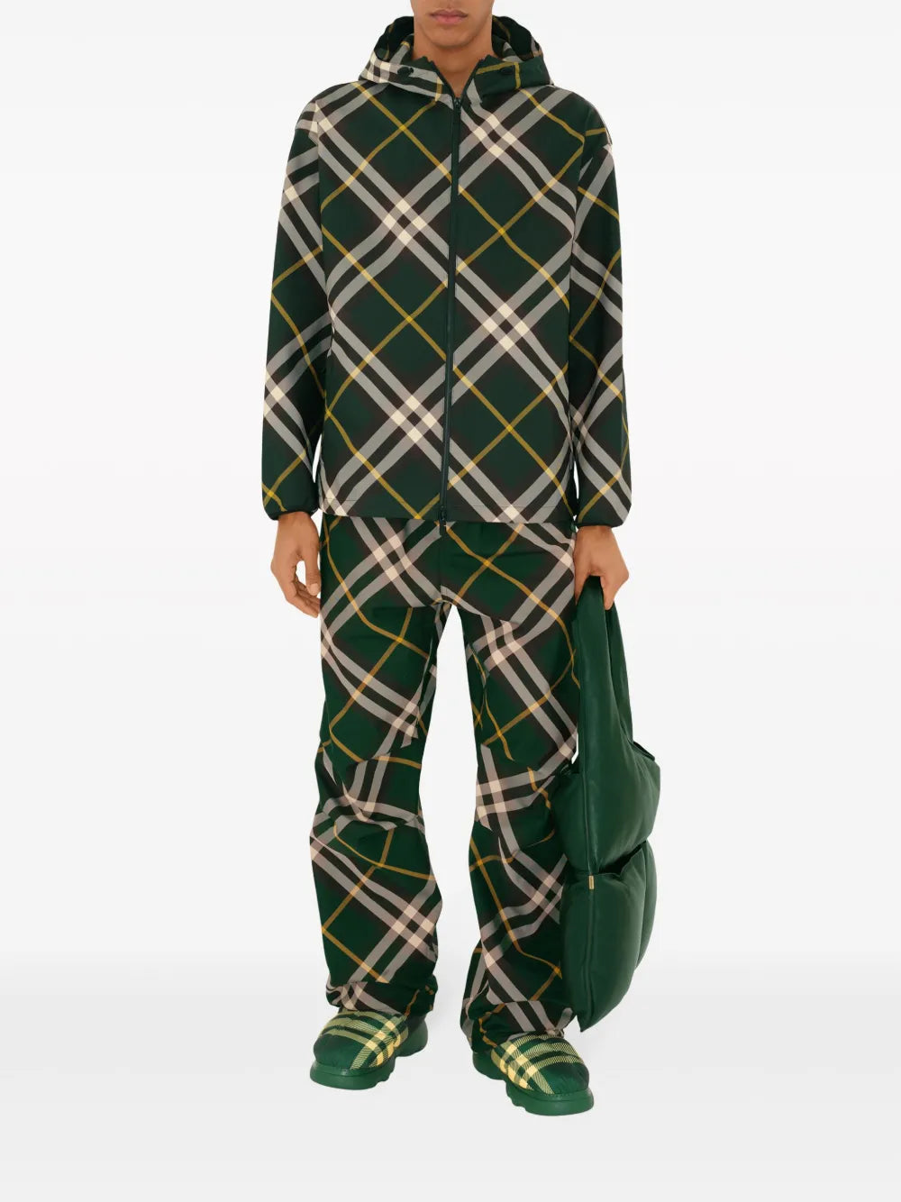 Jaquetas Corta-Vento Xadrez EKD Burberry Verde Homme