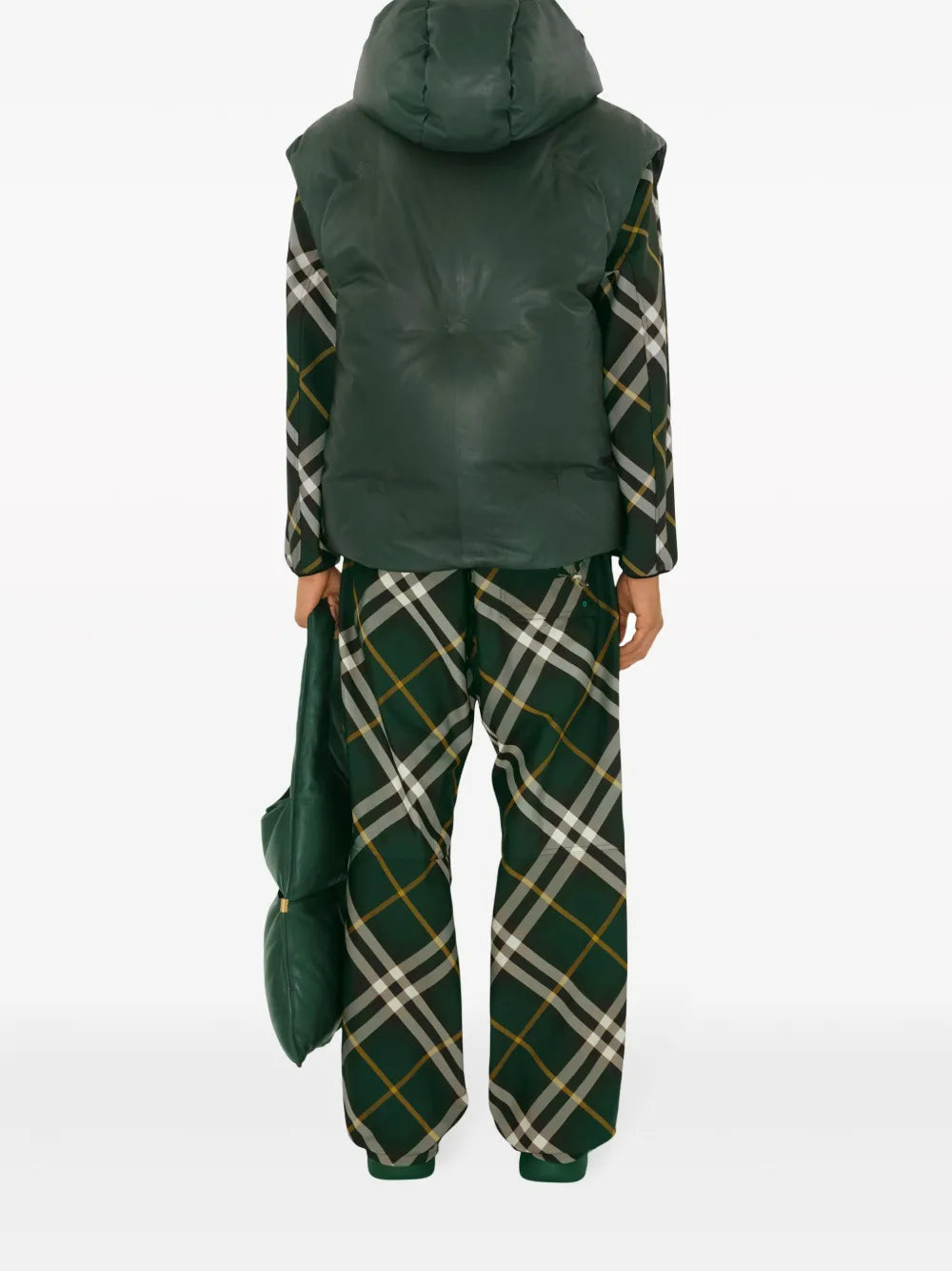 Pants Checked Pants Burberry Green Man